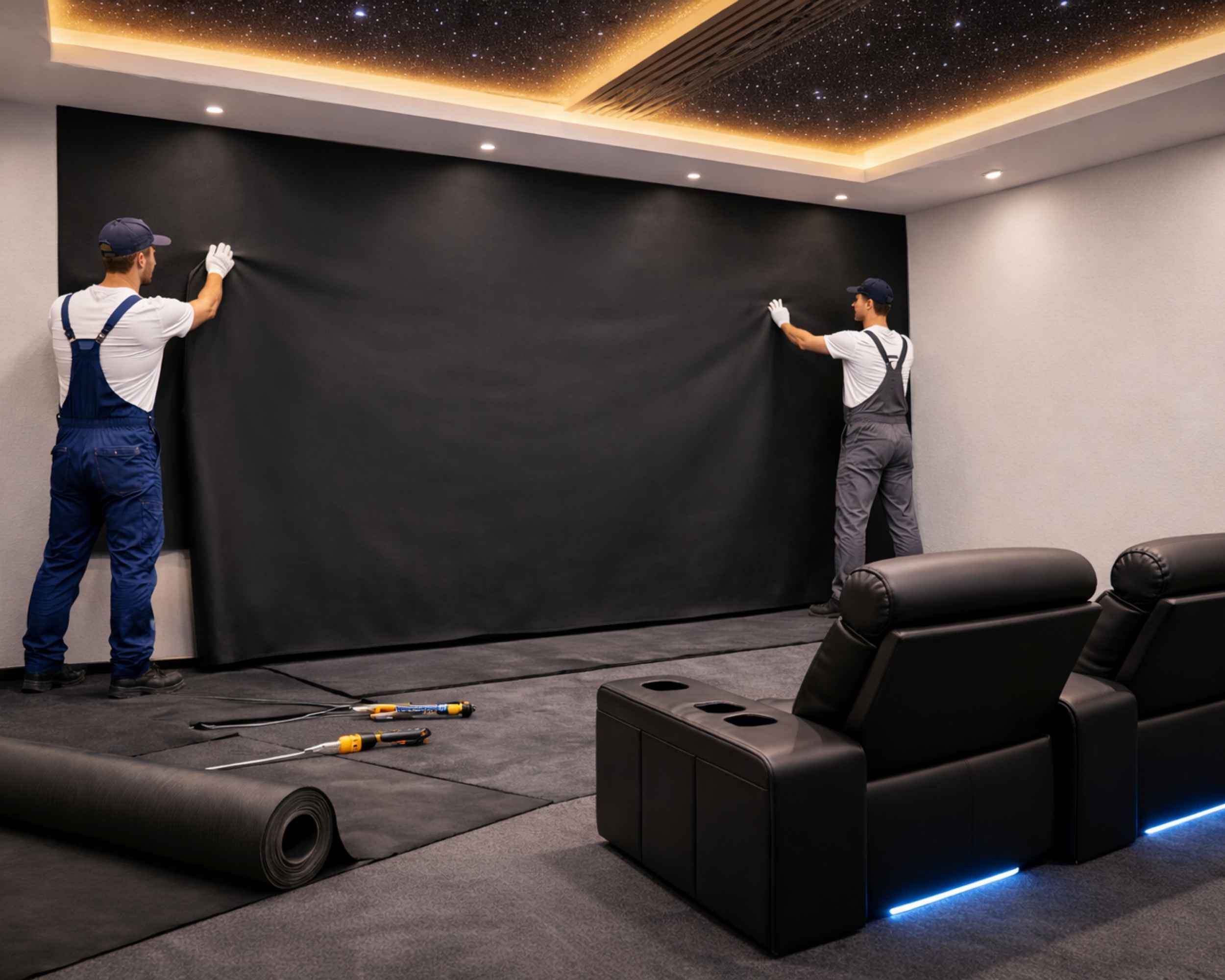 SoundBlanket membrane for home theatre soundproofing